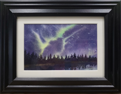 Northern Lights 4x6 $185 at Hunter Wolff Gallery